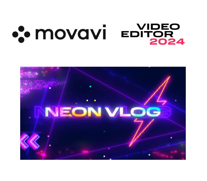 Movavi Video Editor 2024 CD Key — Neon Vlog Pack DLC Steam