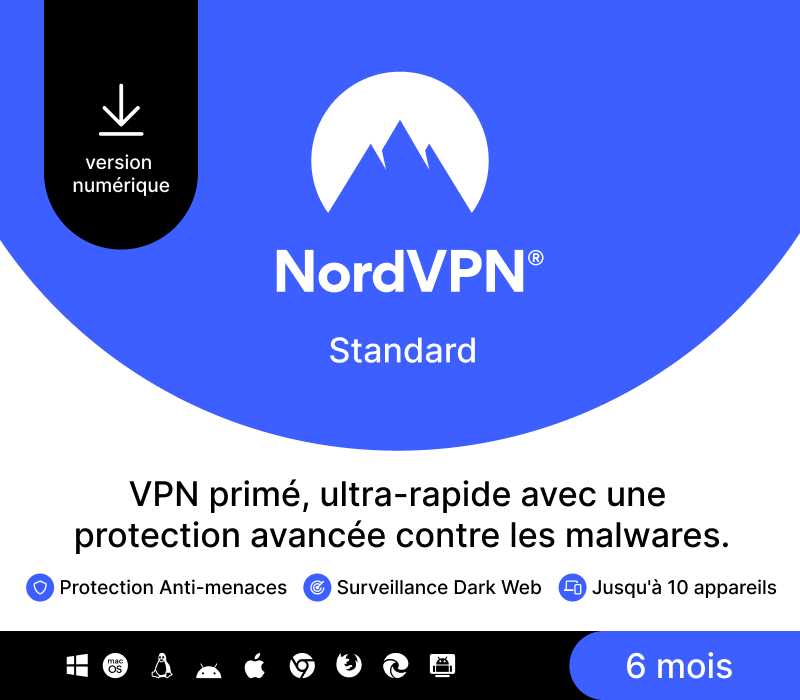 NordVPN Standard FR Activation Key (6 Months / 10 Devices)