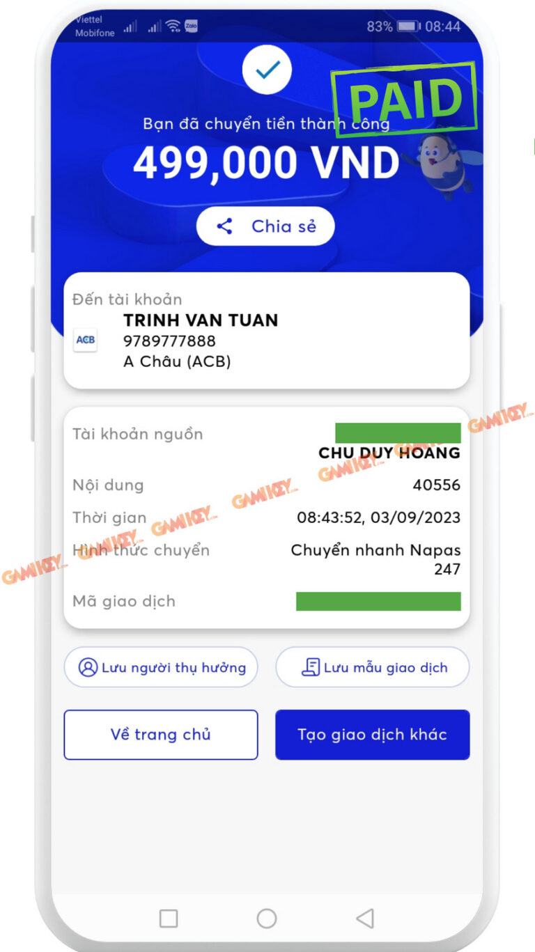 BIll thanh toan gamikey 19