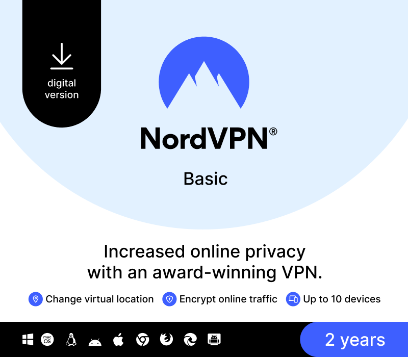 Key Kích Hoạt NordVPN Basic AU (2 Năm / 10 Thiết Bị)