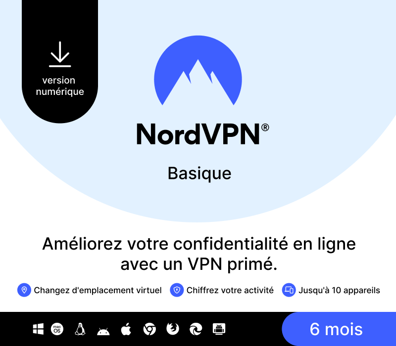 Key Kích Hoạt NordVPN Basic FR (6 Tháng / 10 Thiết Bị)